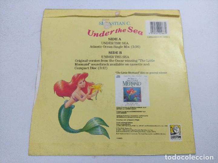 Discos de vinilo: UNDER THE SEA/SEBASTIAN C./SINGLE. - Foto 3