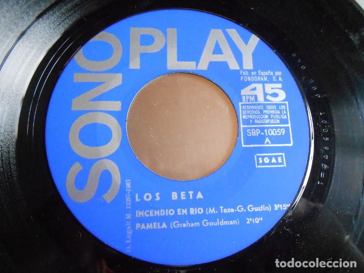 Discos de vinilo: BETA, LOS, EP, INCENDIO EN R&Iacute;O + 3 , A&Ntilde;O 1967, SONO PLAY SBP 10.059 - Foto 3
