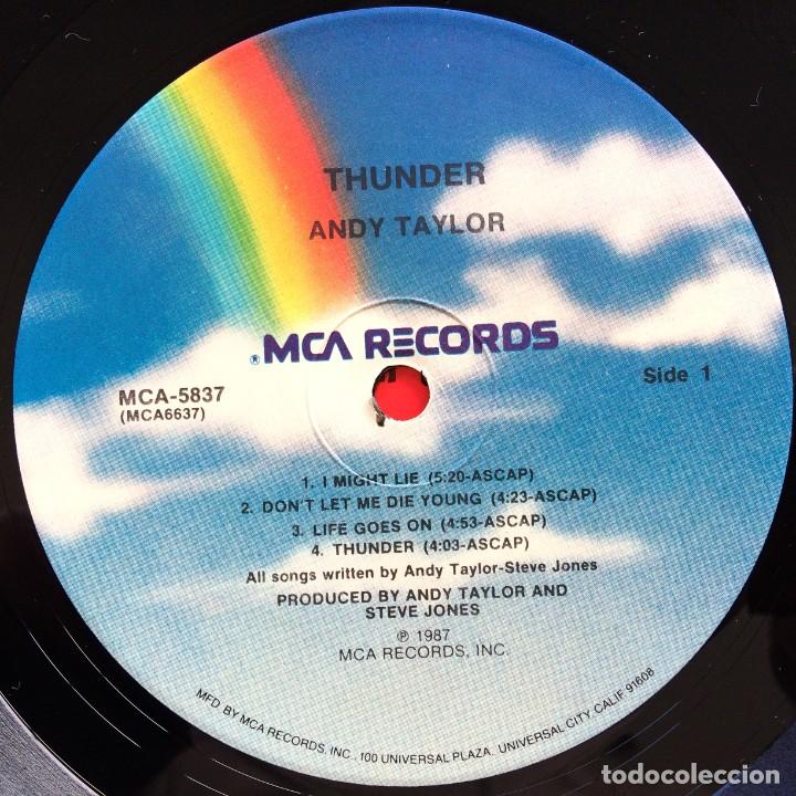 Discos de vinilo: Andy Taylor &lrm;&ndash; Thunder USA,1987 MCA Records - Foto 5