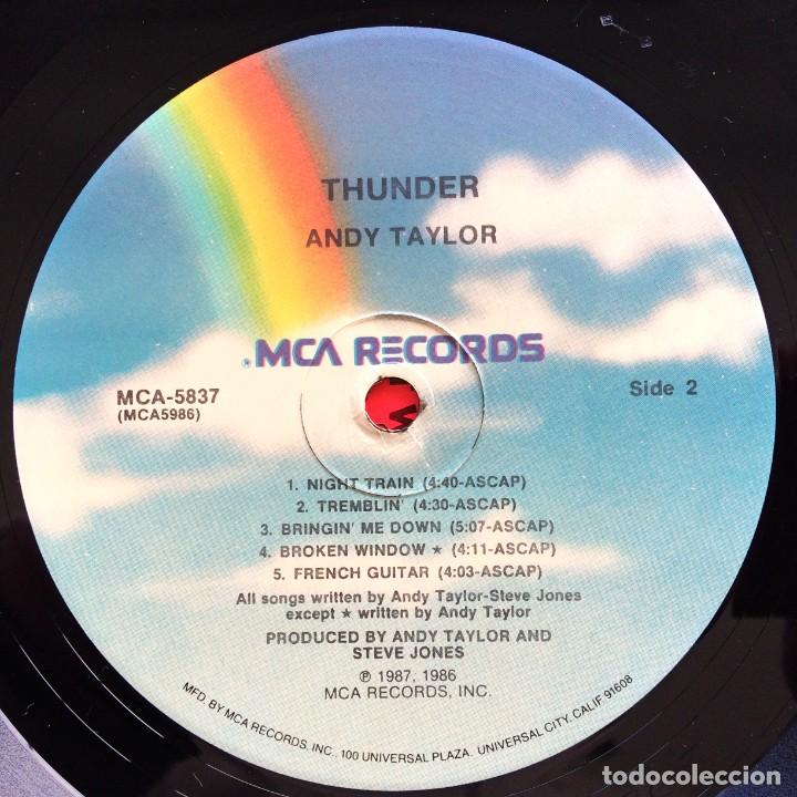Discos de vinilo: Andy Taylor &lrm;&ndash; Thunder USA,1987 MCA Records - Foto 6