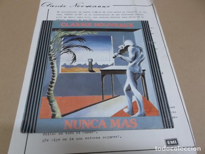 Discos de vinilo: CLASSIX NOUVEAUX (SN) NEVER AGAIN (THE DAYS TIME ERASED) A&Ntilde;O 1981 - EDICION PROMO + HOJA PROMOCIONAL