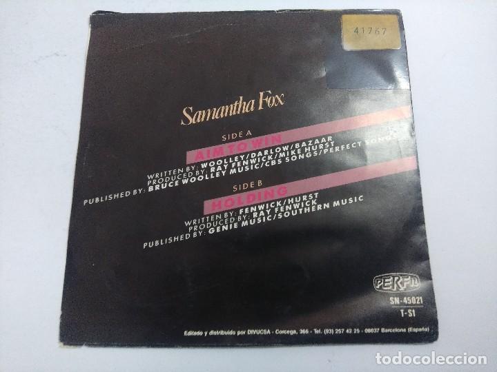 Discos de vinilo: SAMANTHA FOX/AIM TO WIN/SINGLE PROMOCIONAL. - Foto 3
