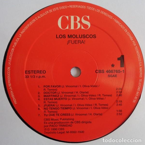 Discos de vinilo: LOS MOLUSCOS * LP 1990 * &iexcl;FUERA! * INSERT * NIKIS - Foto 4