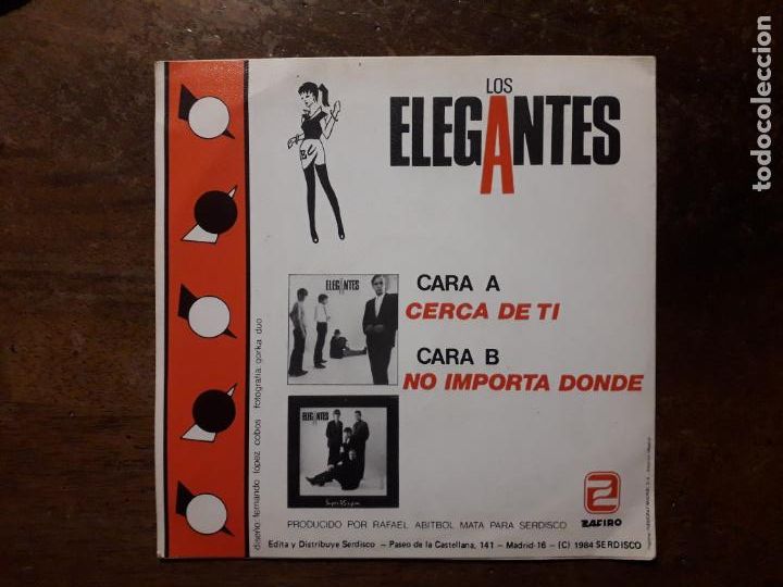 Discos de vinilo: Los elegantes - cerca de ti + no importa donde - Foto 2
