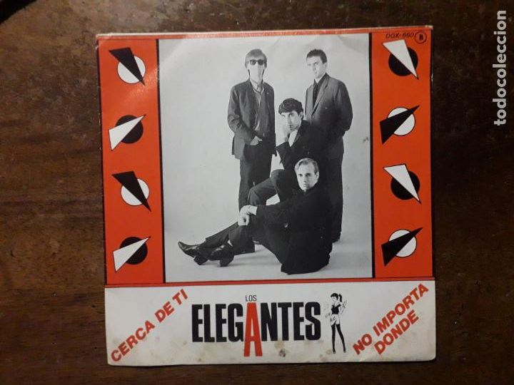 Discos de vinilo: Los elegantes - cerca de ti + no importa donde - Foto 1