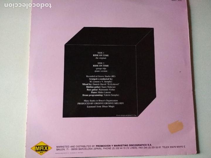 Discos de vinilo: BLACK BOX, RIDE ON TIME, MAX MYSIC, 1989 - Foto 3