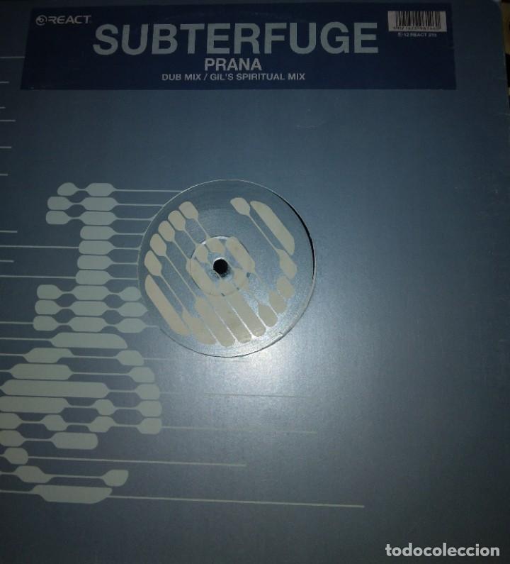 Discos de vinilo: MAXI SINGLE 12&rdquo; - SUBTERFUGE - PRANA (deep psych-trance. REACT 2001) - Foto 1