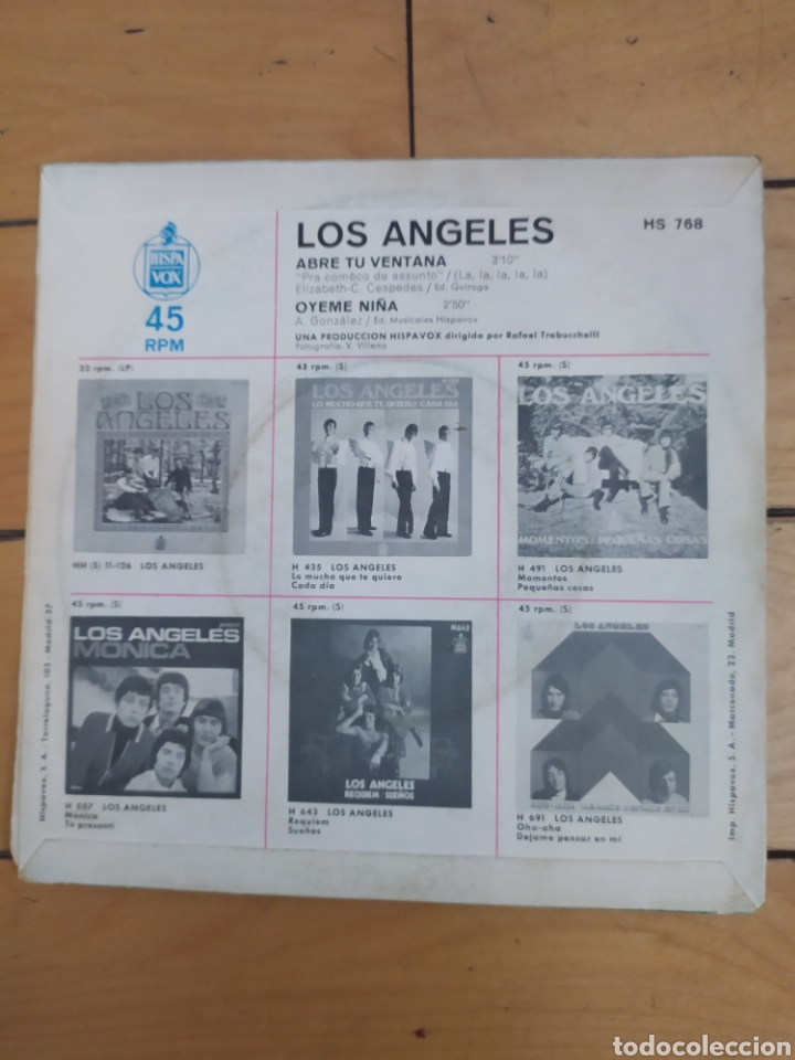 Discos de vinilo: Single Los &Aacute;ngeles - Foto 2
