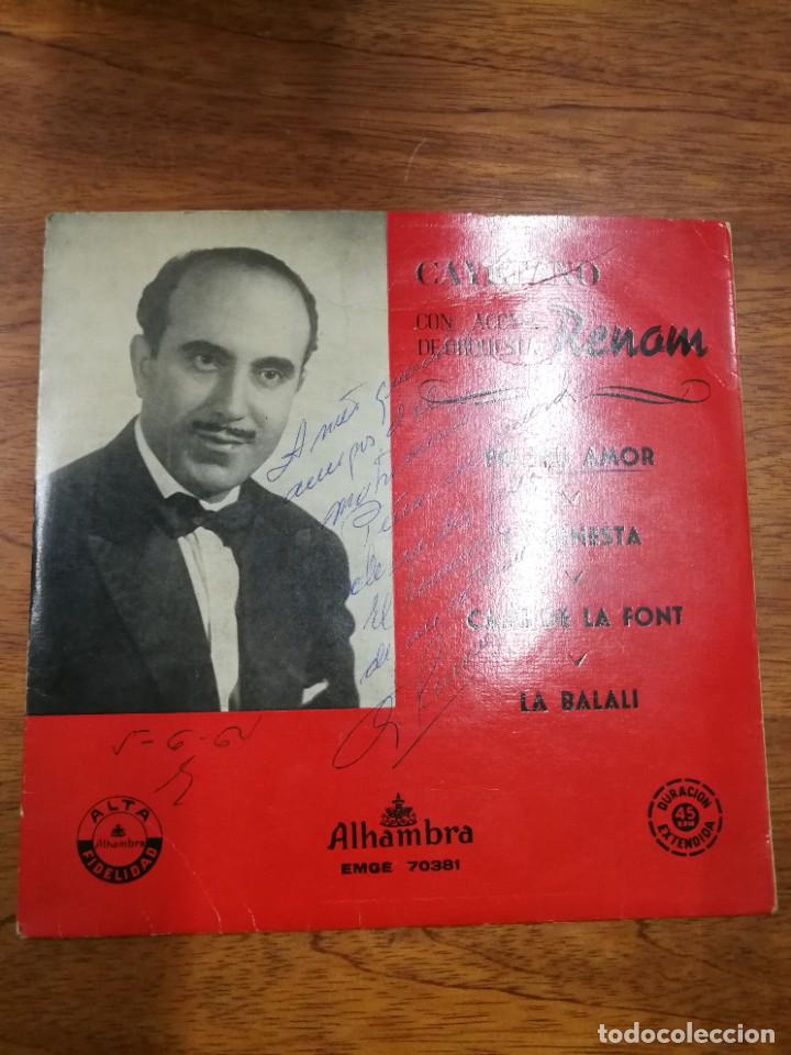 Discos de vinilo: Cayetano Renom con firma y dedicatoria - Foto 1