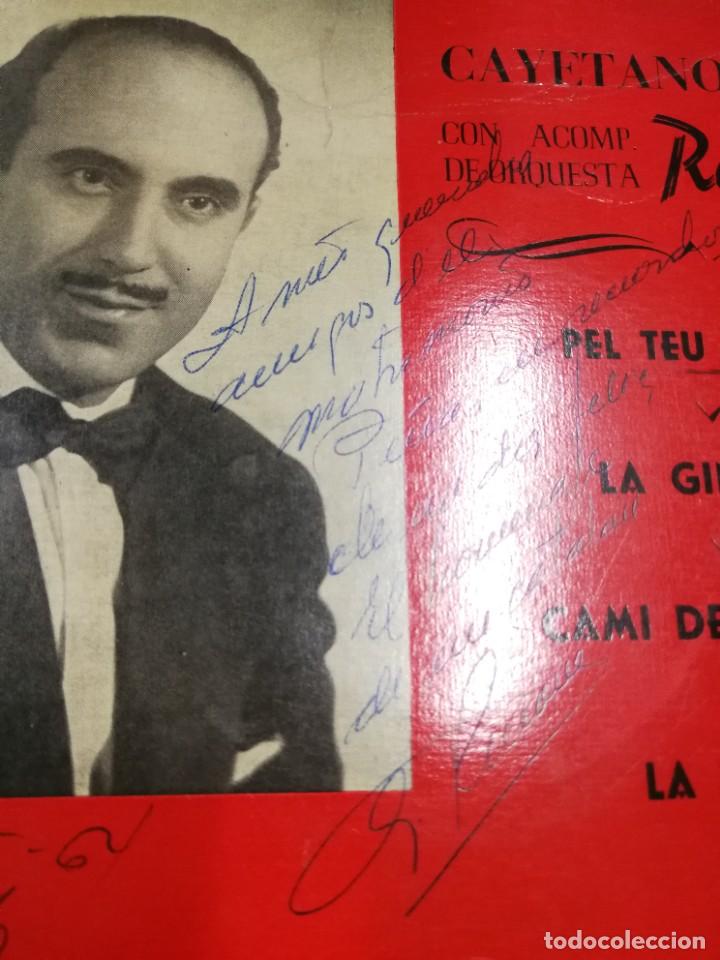 Discos de vinilo: Cayetano Renom con firma y dedicatoria - Foto 2