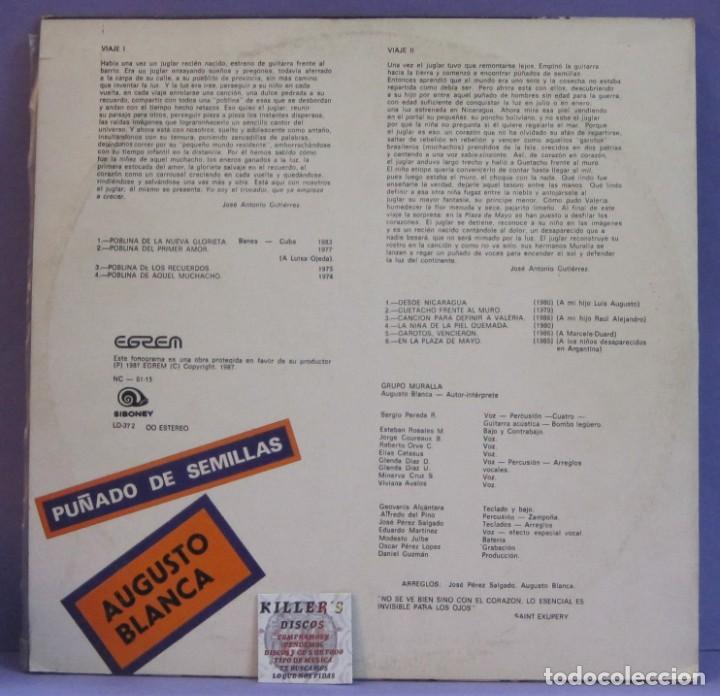 Discos de vinilo: Augusto Blanca - Pu&ntilde;ado De Semillas - LP - Foto 2