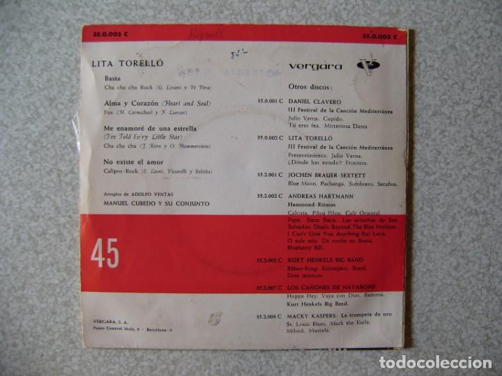Discos de vinilo: LITA TORELLO.BASTA + 3...EX - Foto 2