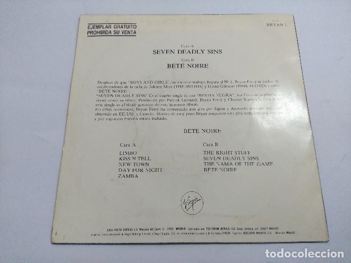 Discos de vinilo: BRYAN FERRY/SEVEN DEADLY SINS/SINGLE. - Foto 3
