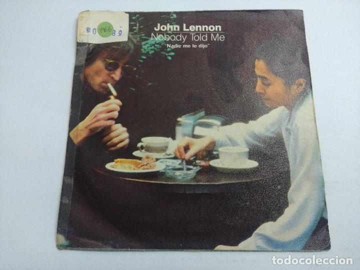 Discos de vinilo: JOHN LENNON/NOBODY TOLD ME/SINGLE. - Foto 1