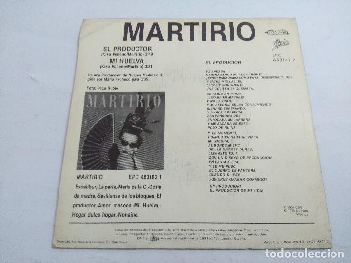 Discos de vinilo: MARTIRIO/EL PRODUCTOR/SINGLE PROMOCIONAL. - Foto 3