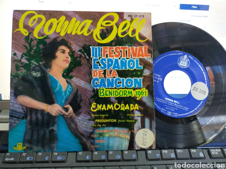 Discos de vinilo: Monna Bell EP enamorada + 3 1961 - Foto 1