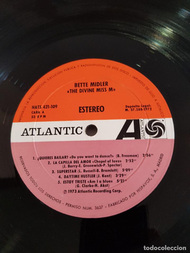 Discos de vinilo: BETTE MIDLER / THE DIVINE MISS M. - Foto 3
