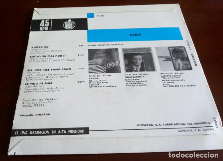 Discos de vinilo: GEMA - AHORA NO + 3 EP.S - Foto 2