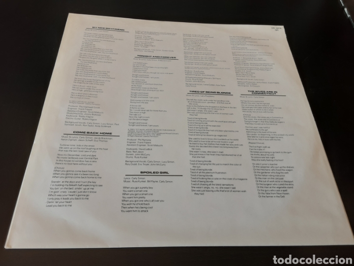 Discos de vinilo: Carly Simon. Spoiled girl - Foto 5
