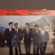Discos de vinilo: LES CHATS SAUVAGES: SHERRY - MON COPAIN - DERNIERS BAISERS - TOUT LE MONDE TWISTE -ED,FRANCIA 1962