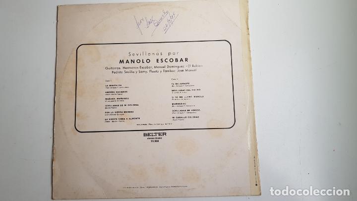 Discos de vinilo: Sevillanas - Manolo Escobar (VINILO) - Foto 2