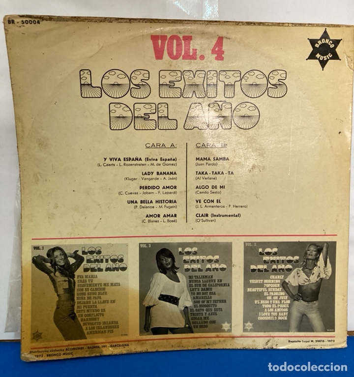 Discos de vinilo: Disco de vinilo LP EXITOS DEL A&Ntilde;O 1973 Vol. 4 - Foto 2