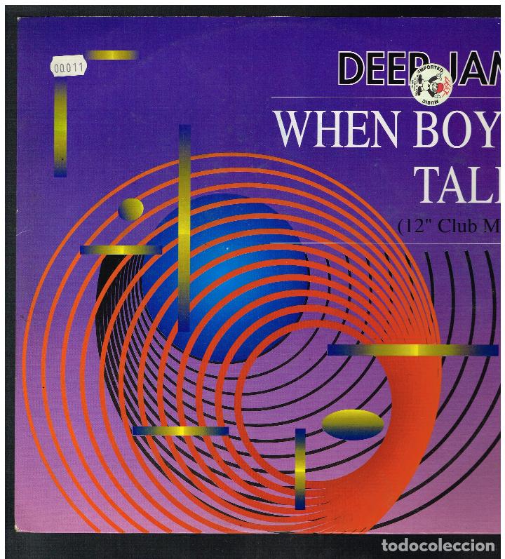 Discos de vinilo: DEEP JAM - WHEN BOYS TALK - MAXI SINGLE 1991 - ED. ALEMANIA - Foto 1