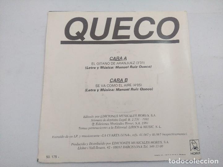 Discos de vinilo: QUECO/EL GITANO DE ARANJUEZ/SINGLE - Foto 3