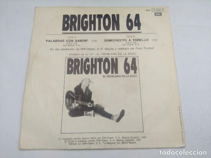 Discos de vinilo: BRIGHTON 64/PALABRAS CON SABOR/SINGLE PROMOCIONAL. - Foto 3