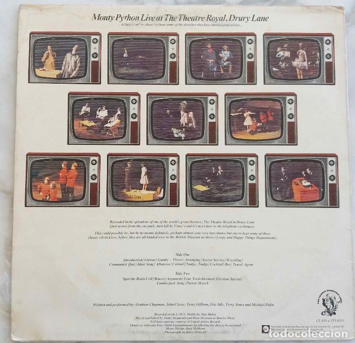 Discos de vinilo: MONTY PYTHON, LIVE AT DRURY LANE. LP ORIGINAL CHARISMA RECORDS UK - Foto 2