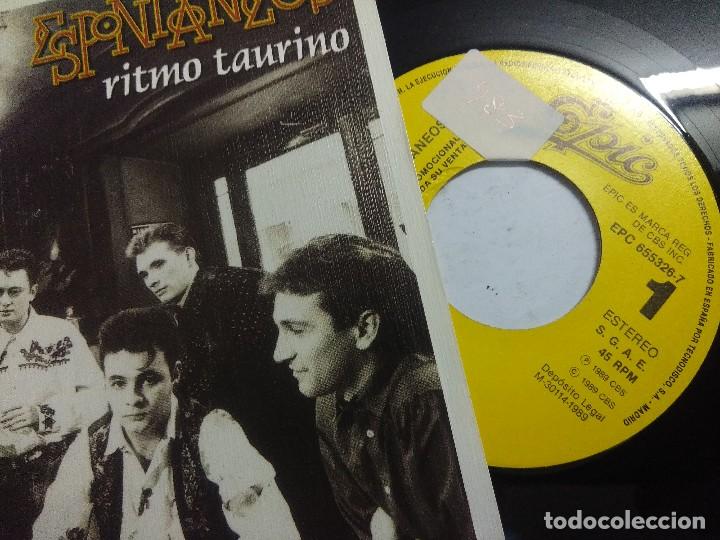 Discos de vinilo: ESPONTANEOS/RITMO TAURINO/SINGLE PROMOCIONAL. - Foto 2