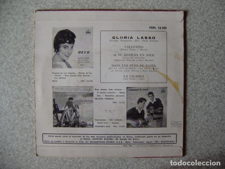 Discos de vinilo: GLORIA LASSO.VALENTINO + 3..DIFICIL - Foto 2