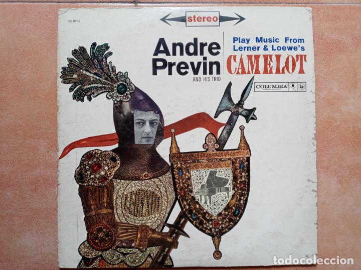 Discos de vinilo: Andre Previn and his trio- play music from Lerner & Loewe's Camelot- lp columbia usa