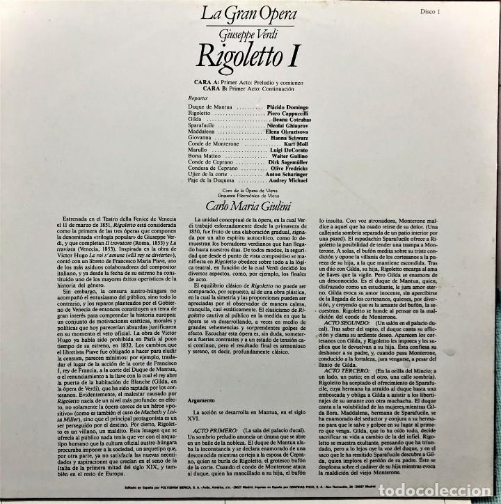 Discos de vinilo: La Gran Opera - Rigoletto I - Foto 2