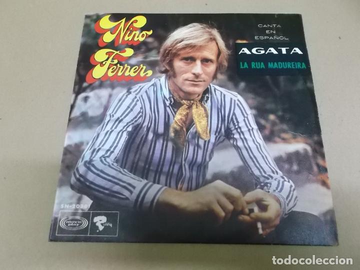 Discos de vinilo: NINO FERRER (SINGLE) AGATA A&Ntilde;O 1969 - Foto 1