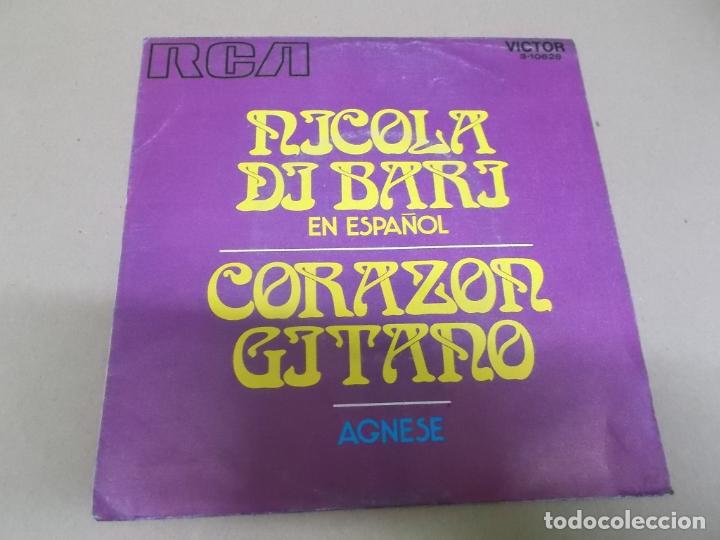 Discos de vinilo: NICOLA DI BARI (SINGLE) CORAZON GITANO A&Ntilde;O 1971 - Foto 1