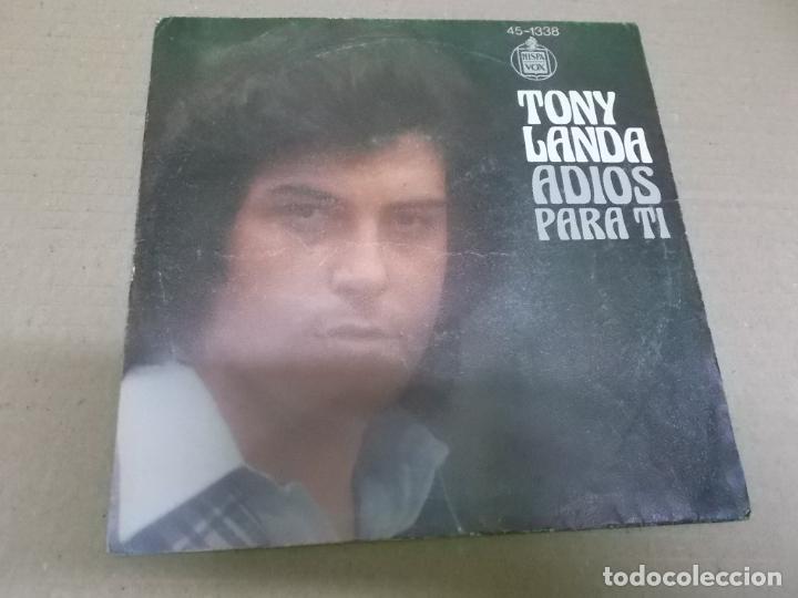 Discos de vinilo: TONY LANDA (SINGLE) ADIOS A&Ntilde;O 1976 - Foto 1