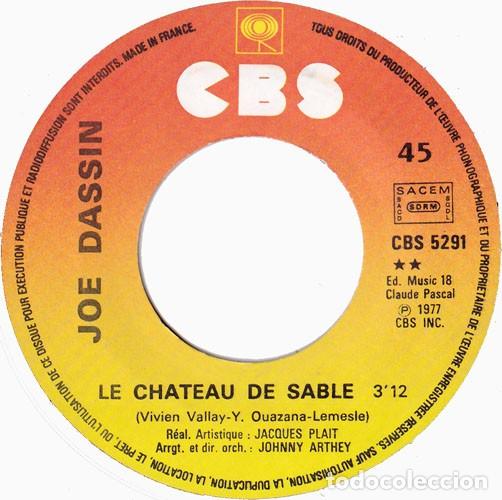 Discos de vinilo: Joe Dassin &lrm;&ndash; Et Lamour Sen Va / Le Ch&acirc;teau De Sable - Foto 3
