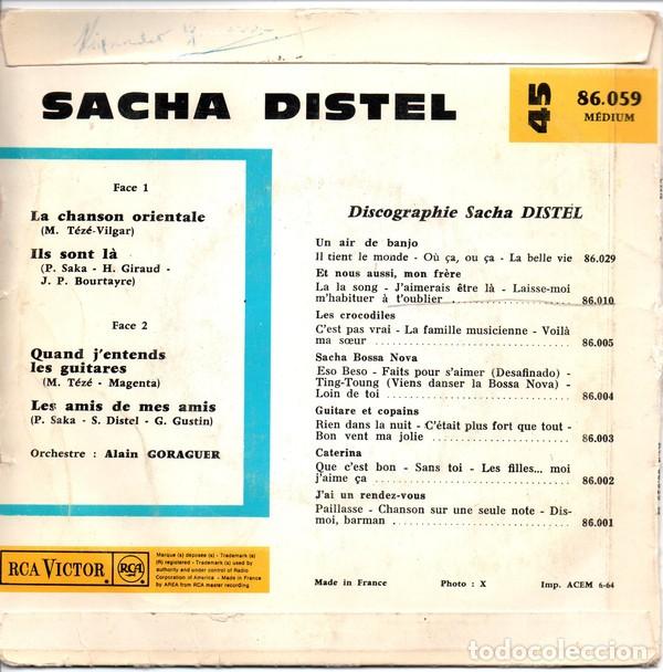 Discos de vinilo: Sacha Distel &lrm;&ndash; La Chanson Orientale - Foto 2