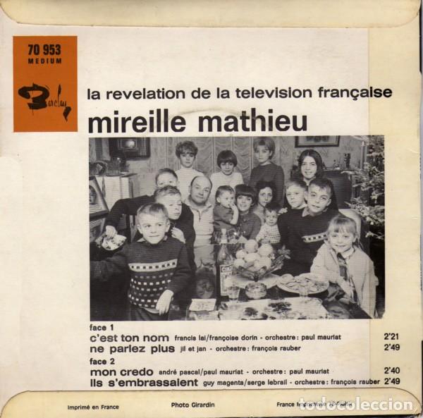 Discos de vinilo: Mireille Mathieu &lrm;&ndash; CEst Ton Nom - Foto 2