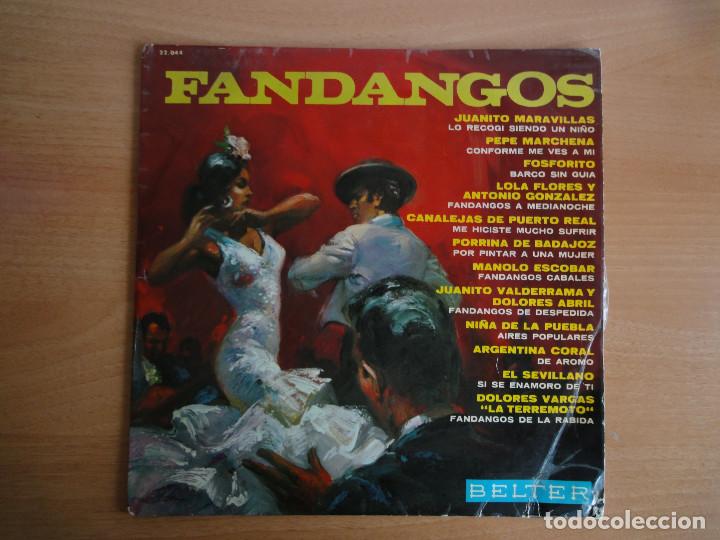 Discos de vinilo: LP Vinilo. Fandangos (BELTER 1966) - Foto 1