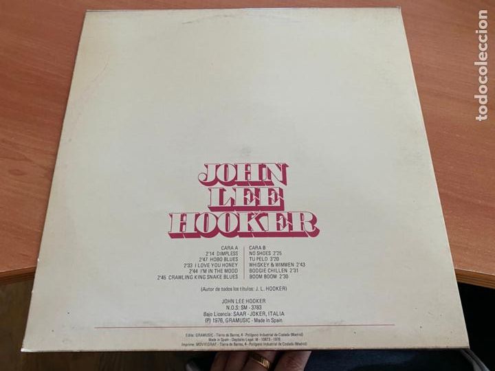 Discos de vinilo: JOHN LEE HOOKER () LP ESPA&Ntilde;A 1976 (B-28) - Foto 3