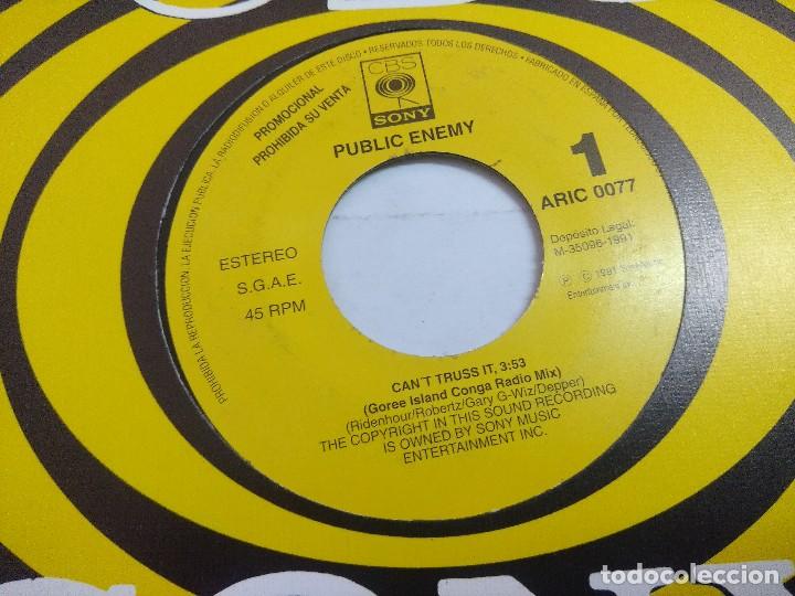 Discos de vinilo: PUBLIC ENEMY/CANT TRUSS IT/SINGLE PROMOCIONAL. - Foto 2