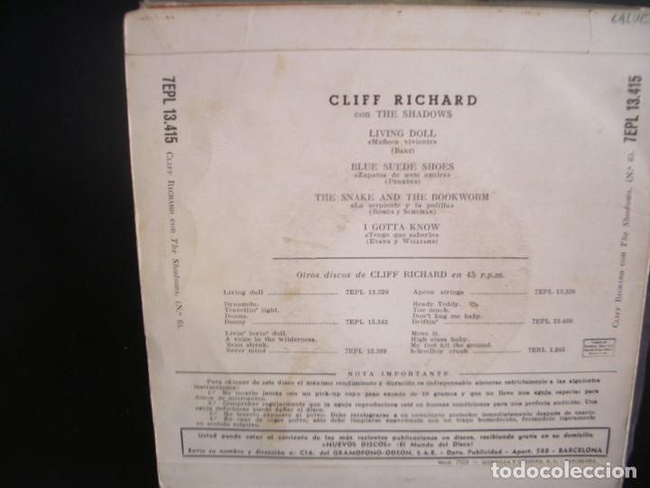 Discos de vinilo: CLIFF RICHARD- LIVING DOLL. EP. - Foto 2