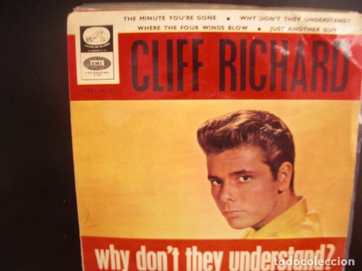 Discos de vinilo: CLIFF RICHARD- WHY THEY DON&acute;T UNDERSTAND. EP. - Foto 1