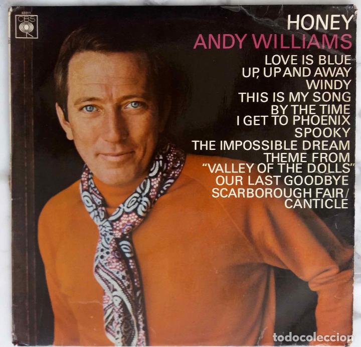 Discos de vinilo: ANDY WILLIAMS, HONEY. LP ORIGINAL UK - Foto 1