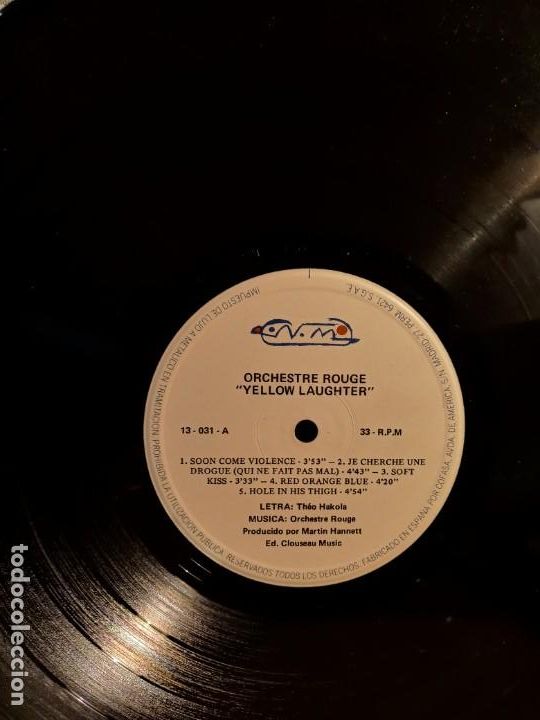 Discos de vinilo: ORCHESTRE ROUGE - YELLOW LAUGHTER . - Foto 3