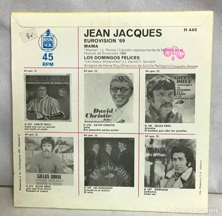 Discos de vinilo: JEAN JACQUES, EUROVISION 69, DISCO - Foto 2