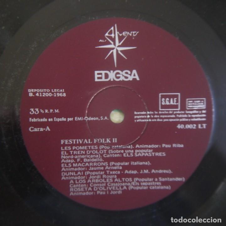 Discos de vinilo: FESTIVAL FOLK 2 - LP 1968 - Foto 3