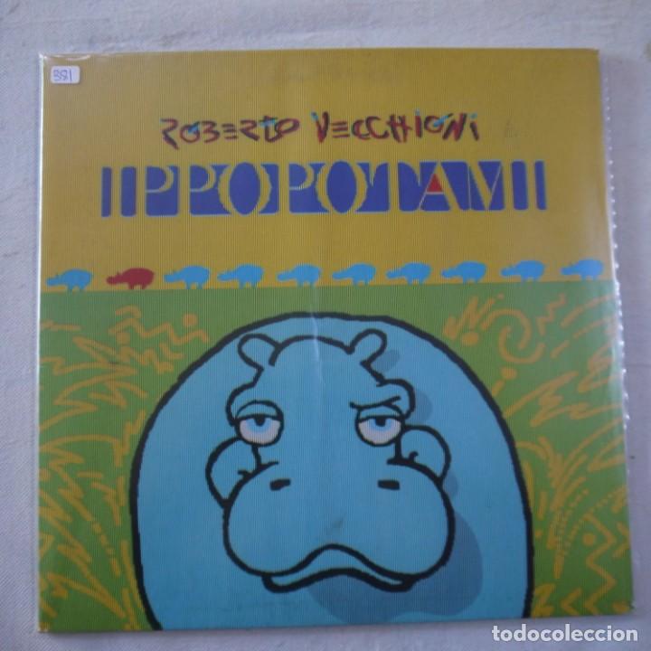 Discos de vinilo: ROBERTO VECCHIONI - IPPOPOTAMI - LP 1986 - Foto 1